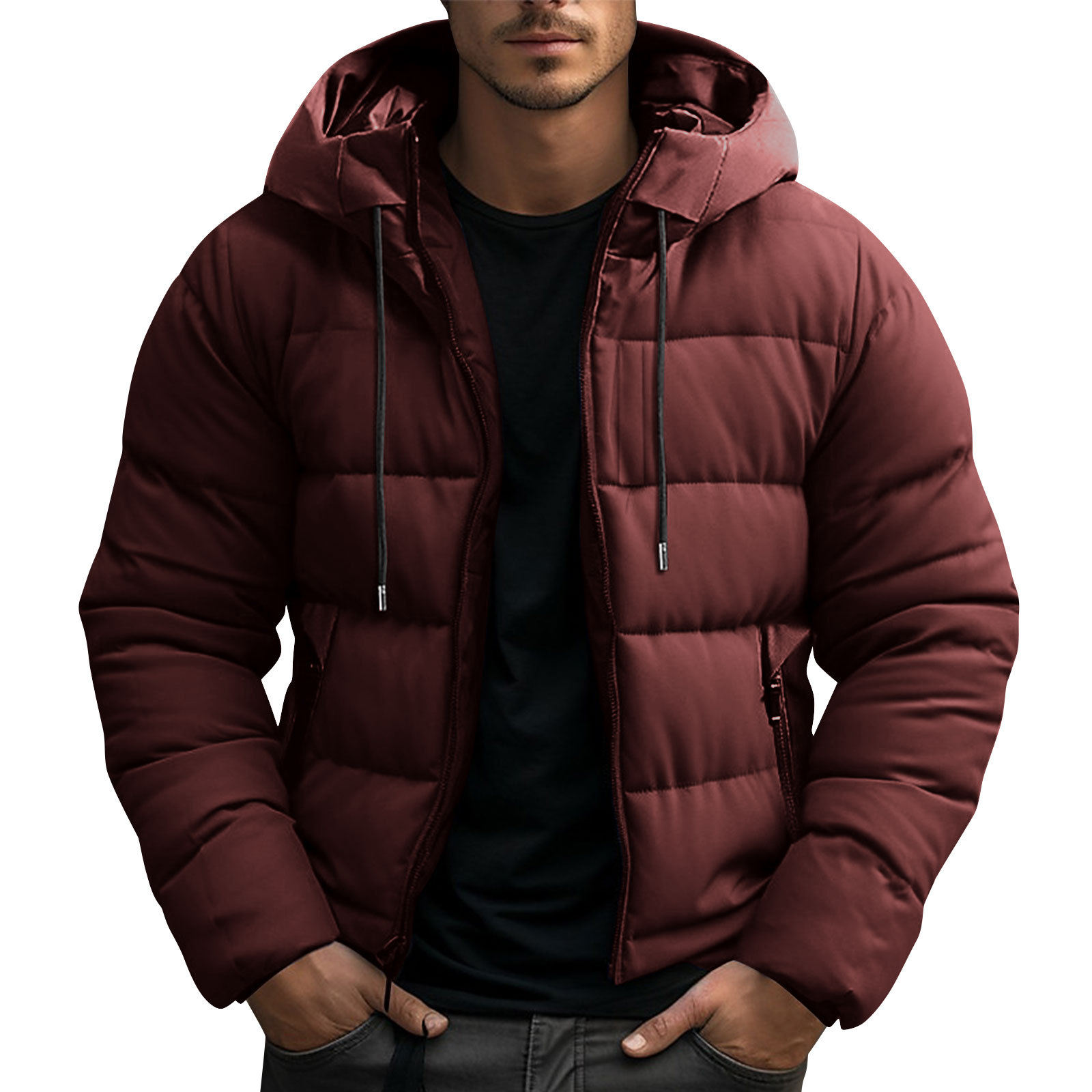LWavelet Jacket Men Heavyweight Warm Winter Coats Windproof Thermal ...